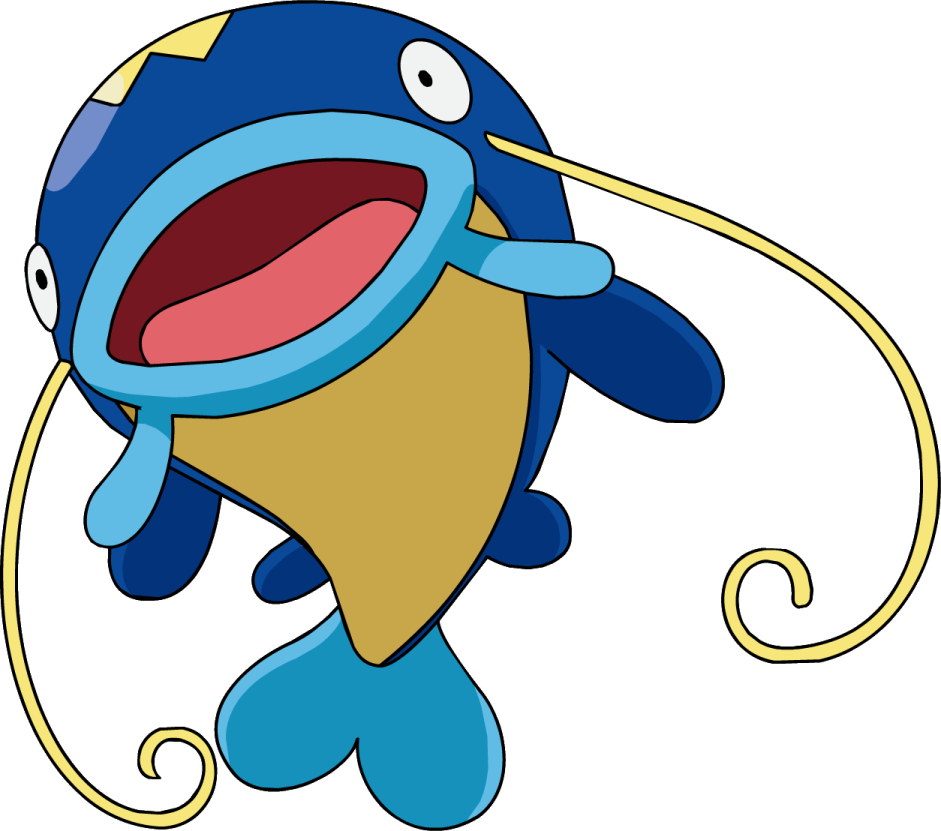 a cartoon fish with its mouth open
