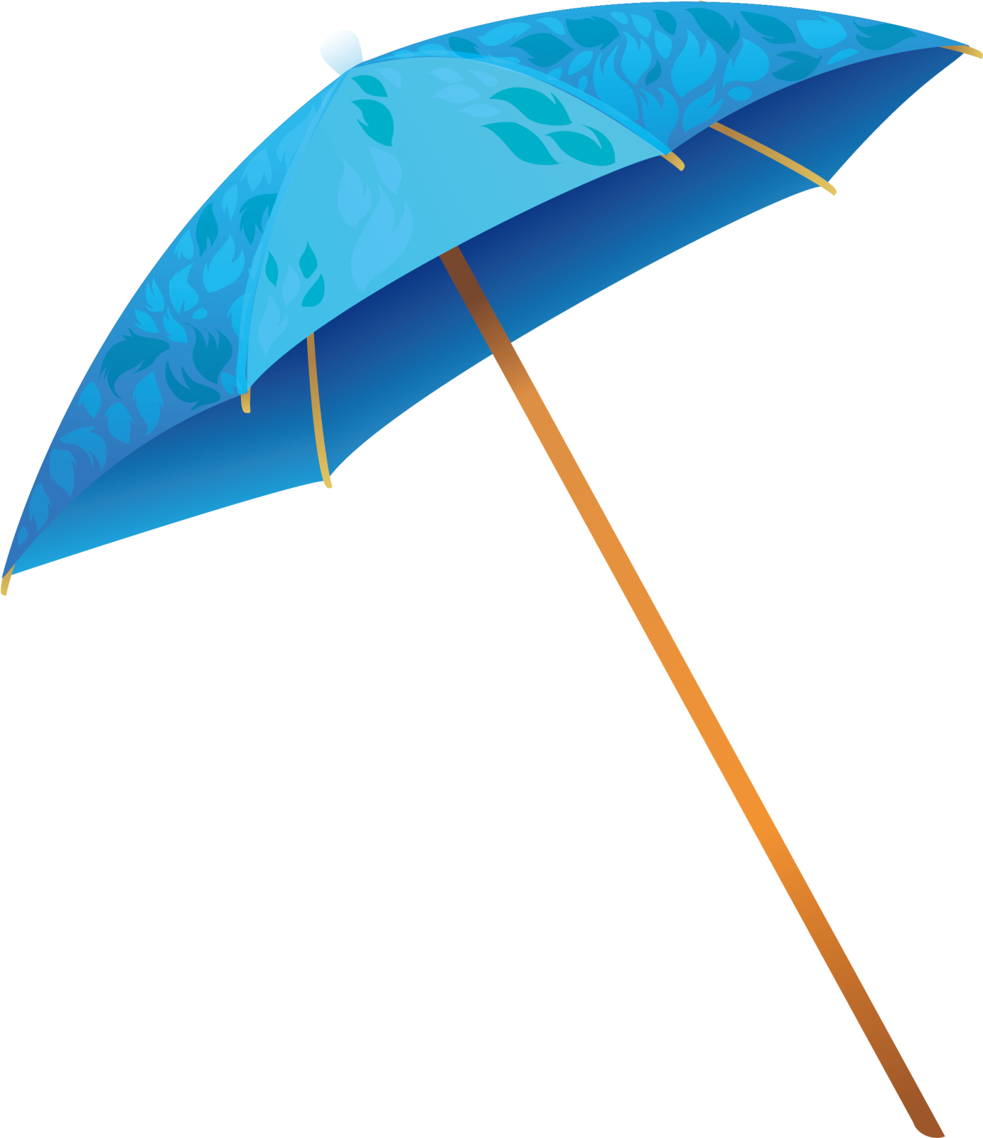 a blue umbrella on a white background