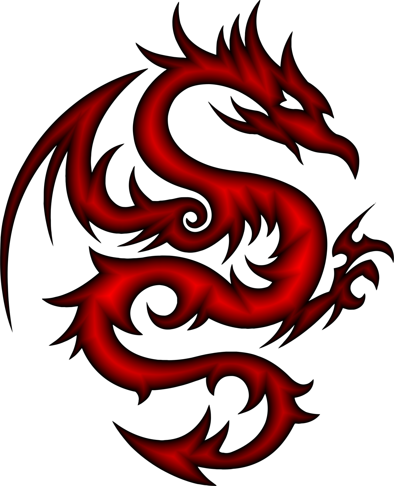 a red dragon tattoo design
