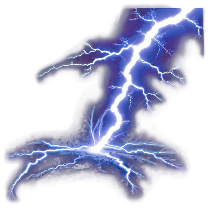 a drawing of lightning in the sky