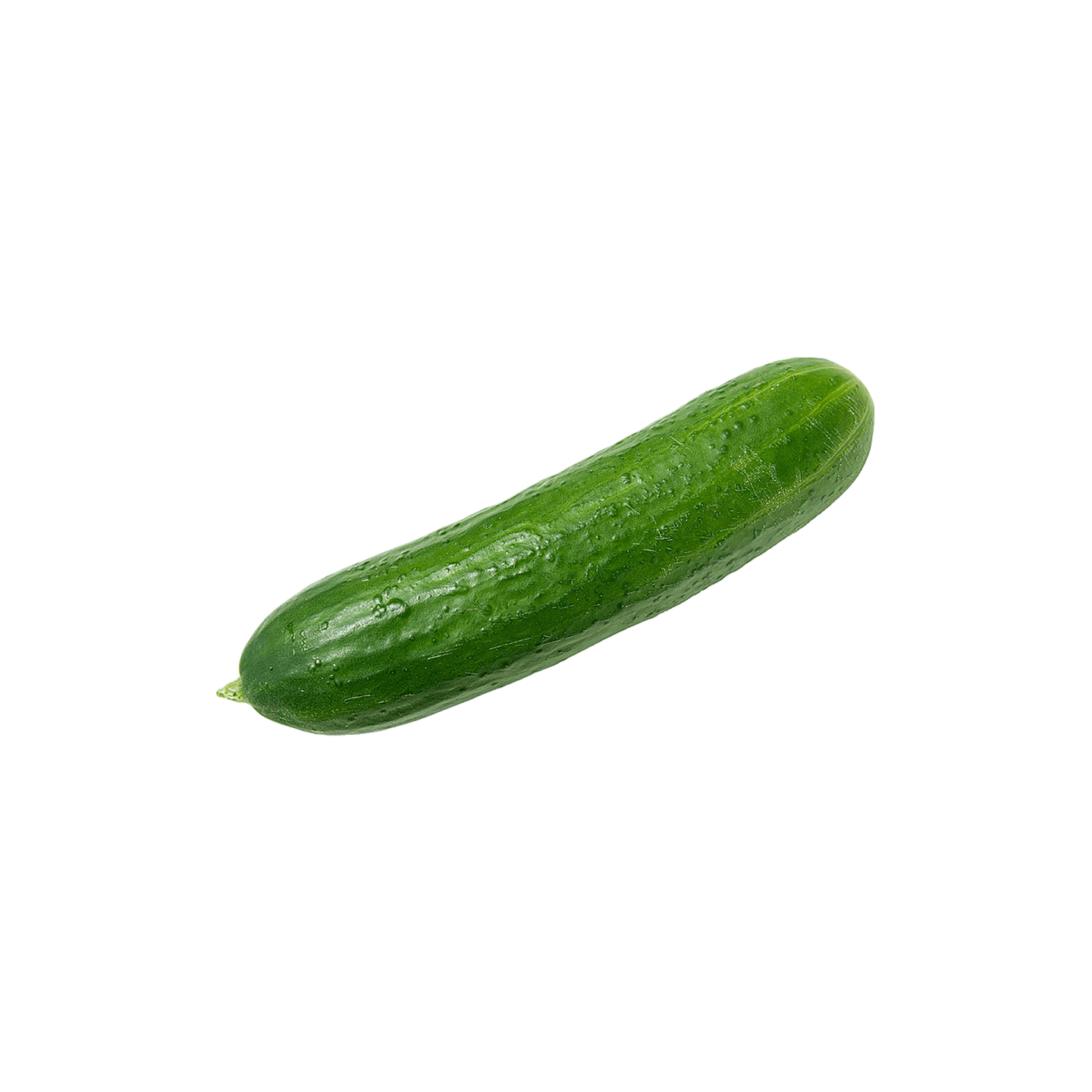 a green pickle on a white background