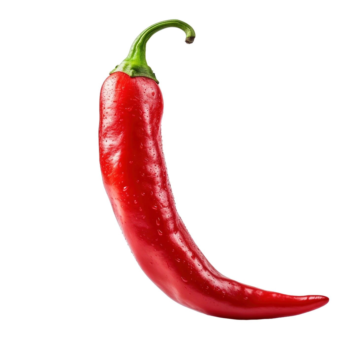 a red chili pepper on a white background