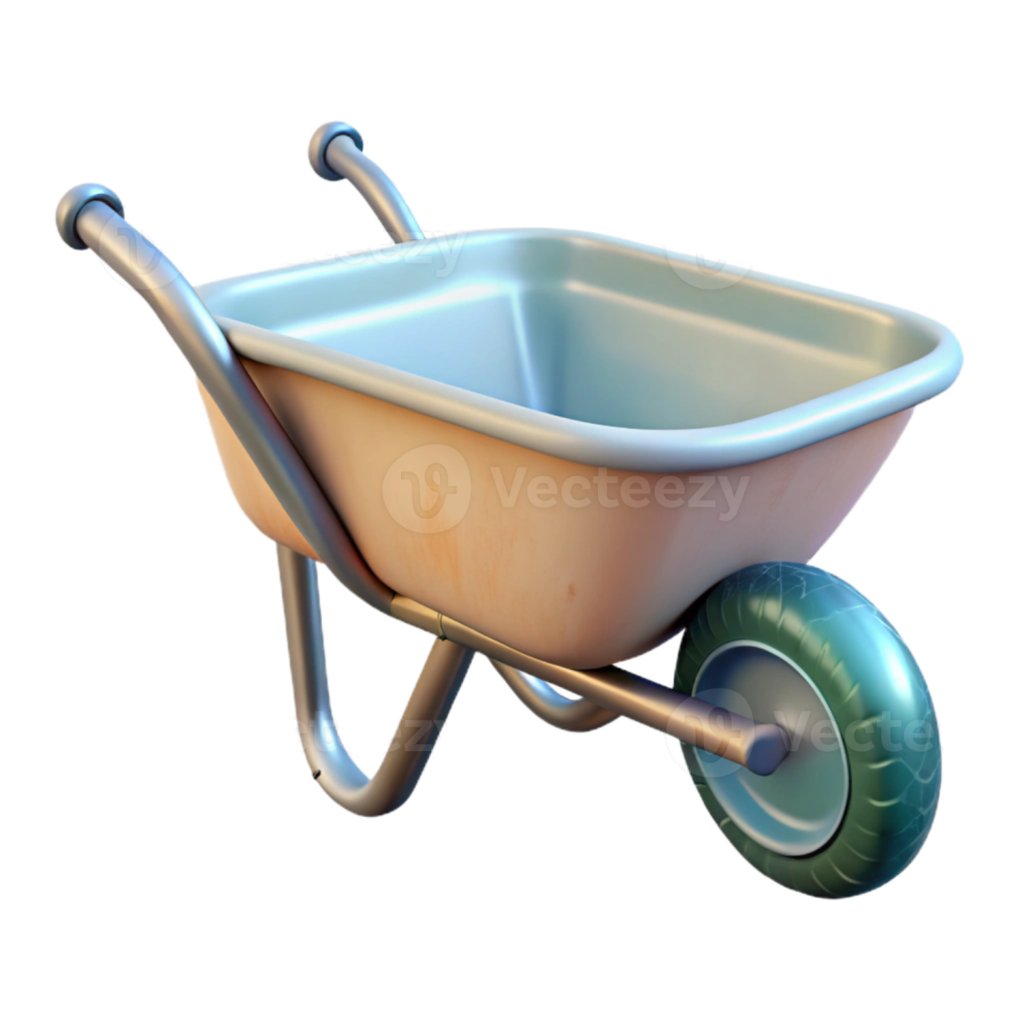 a 3d model of a wheelbar