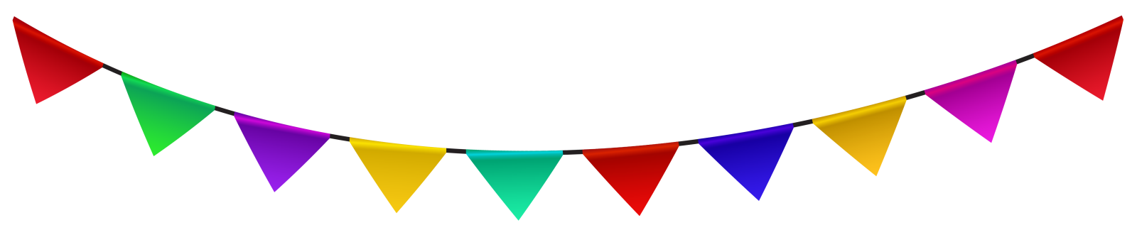 colorful bunting flags clipart
