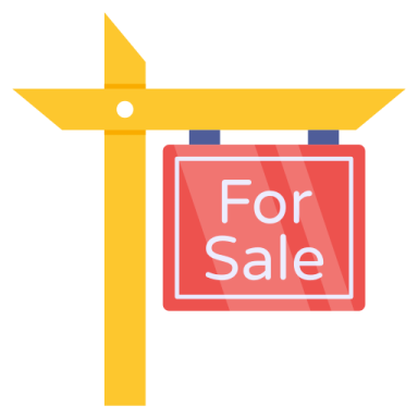 a sign with the words for sale on it