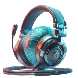 a pair of headphones on a white background