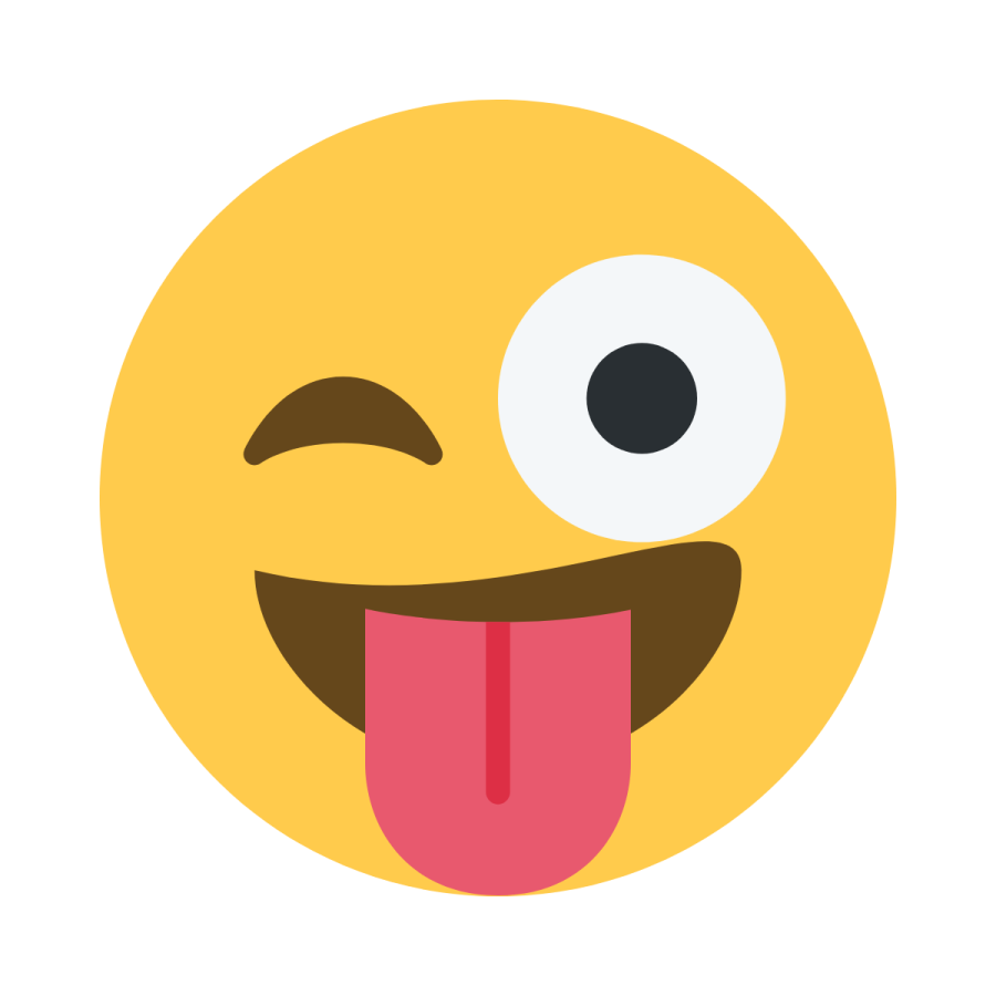 a smiley face with a tongue sticking out