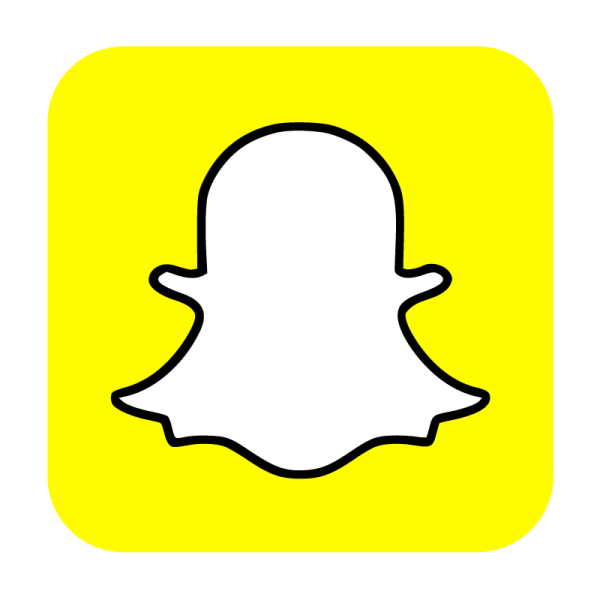 a yellow snap icon with a black outline