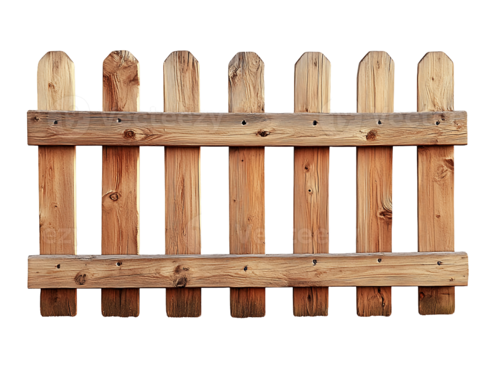 a wooden fence on a white background