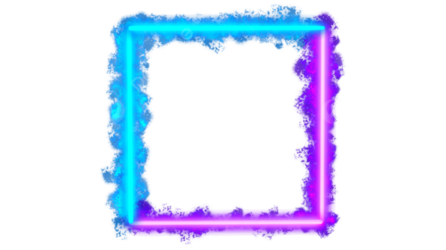 a blue and pink frame on a white background
