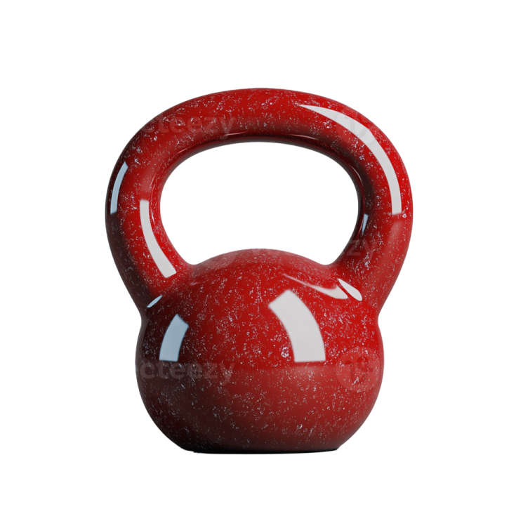 a red kettle on a white background