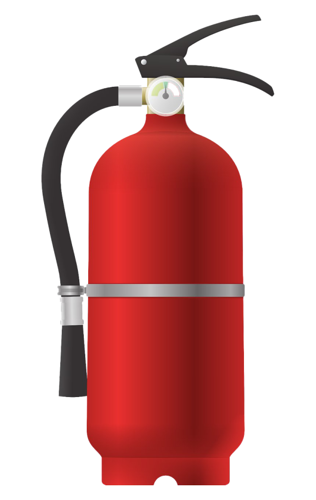 a red fire exor on a white background