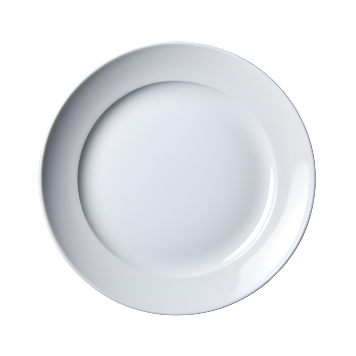 white plate on a white background