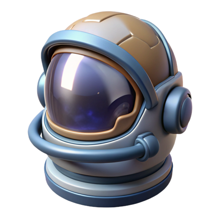 an astronaut's helmet is shown in this image