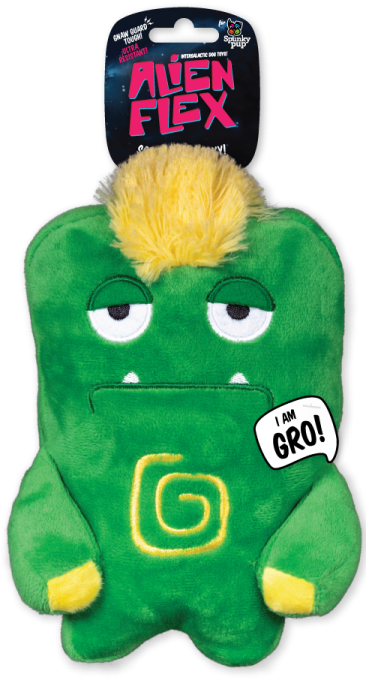 a plush toy with the letter g on it
