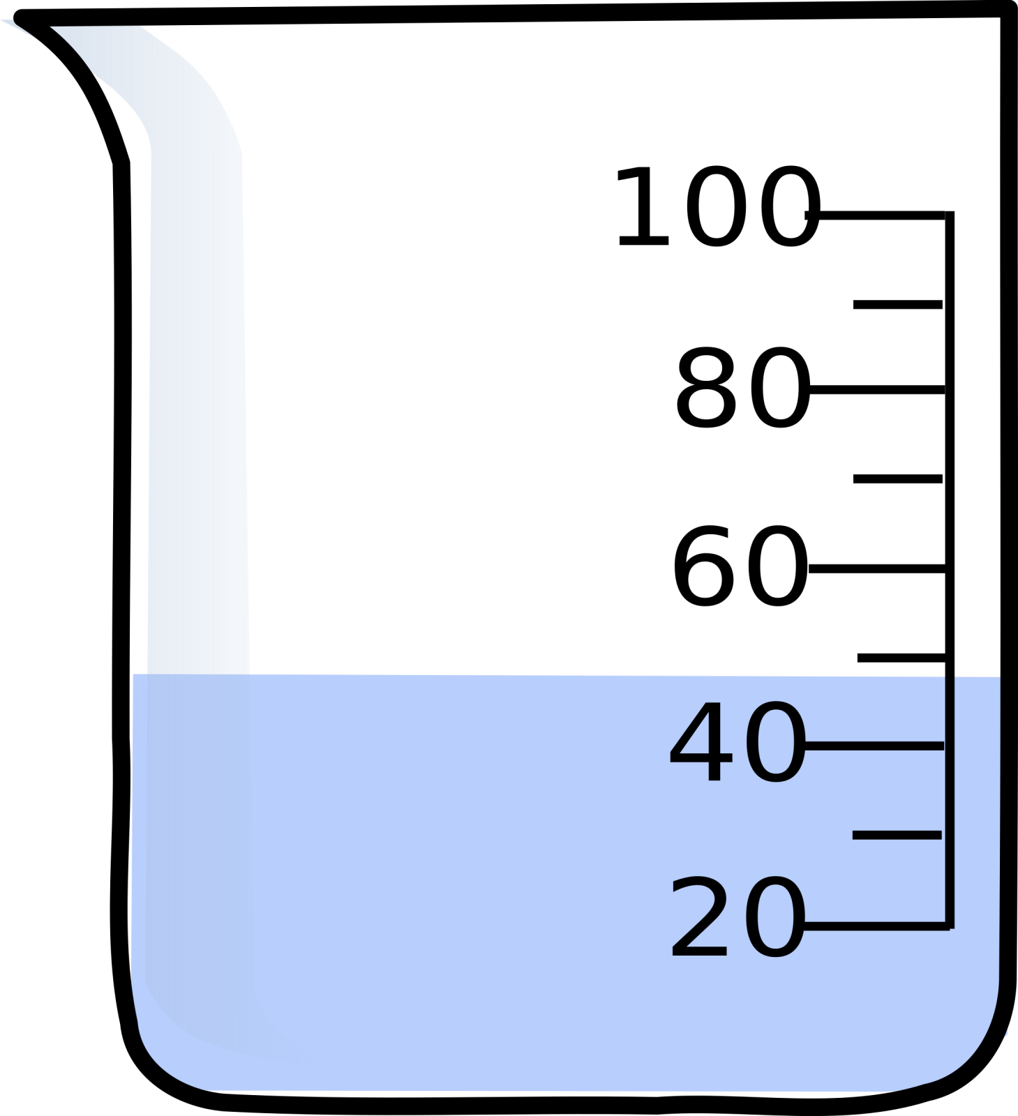 a beakle filled with blue liquid