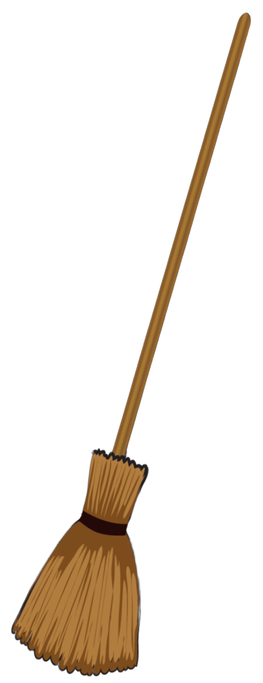 a broom on a white background