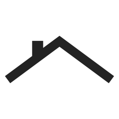 a black and white icon of a house
