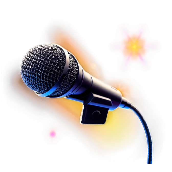 a microphone on a white background