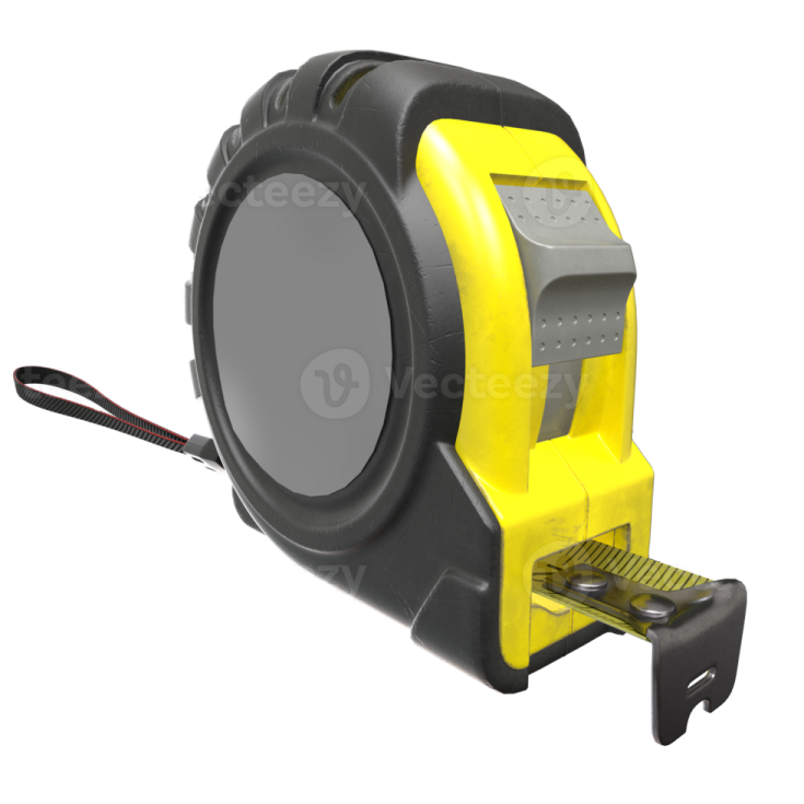 an image of a yellow and black tape measurer