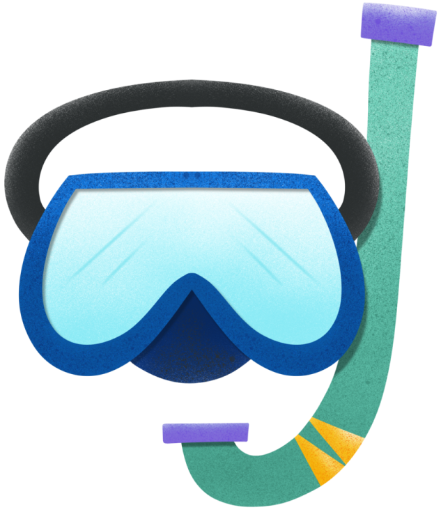 an illustration of a pair of ski goggles