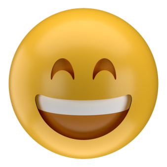 a smiley face with a smile on it's face