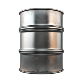 an oil drum on a white background
