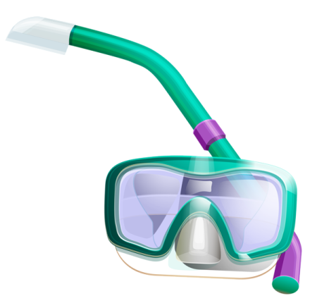 a pair of diving goggles