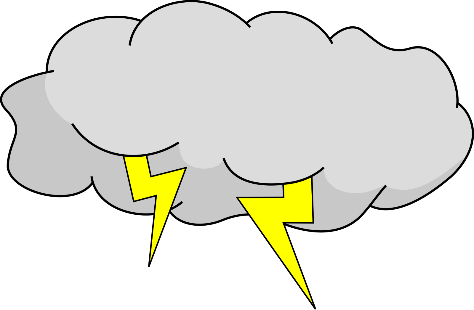 a cloud with lightning on it