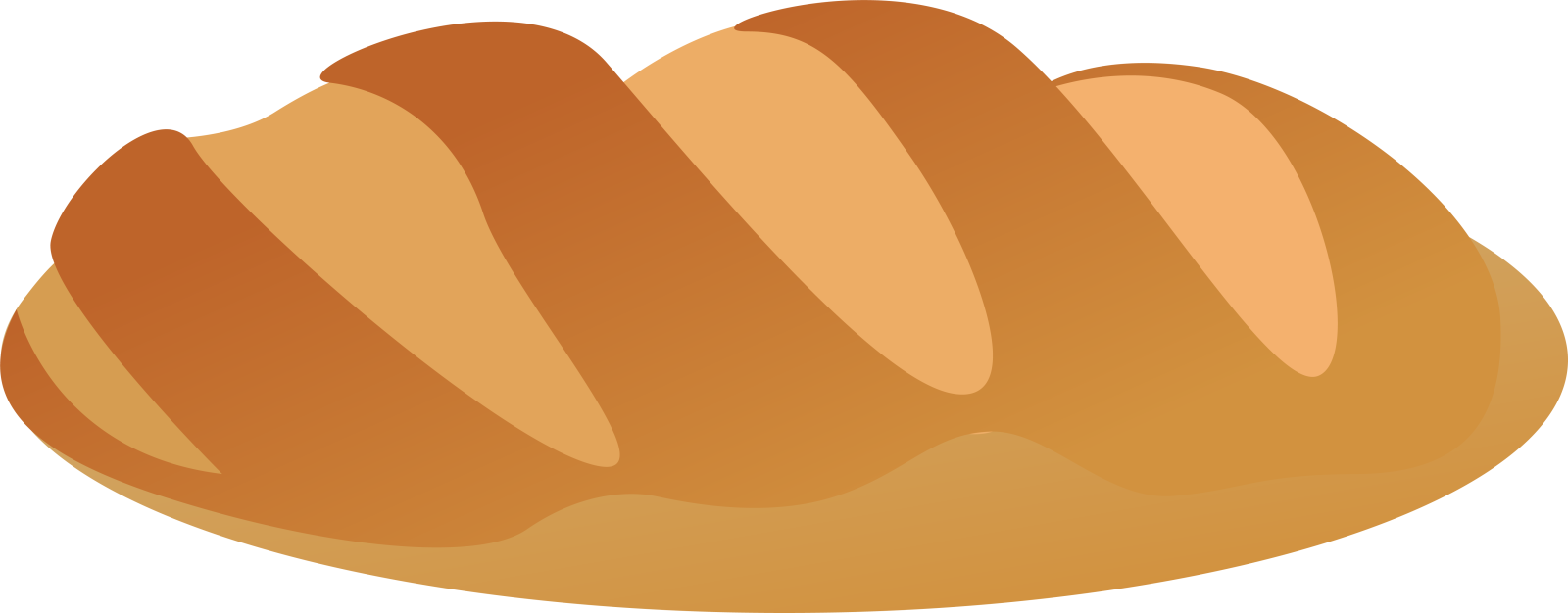 a loaf of bread on a white background