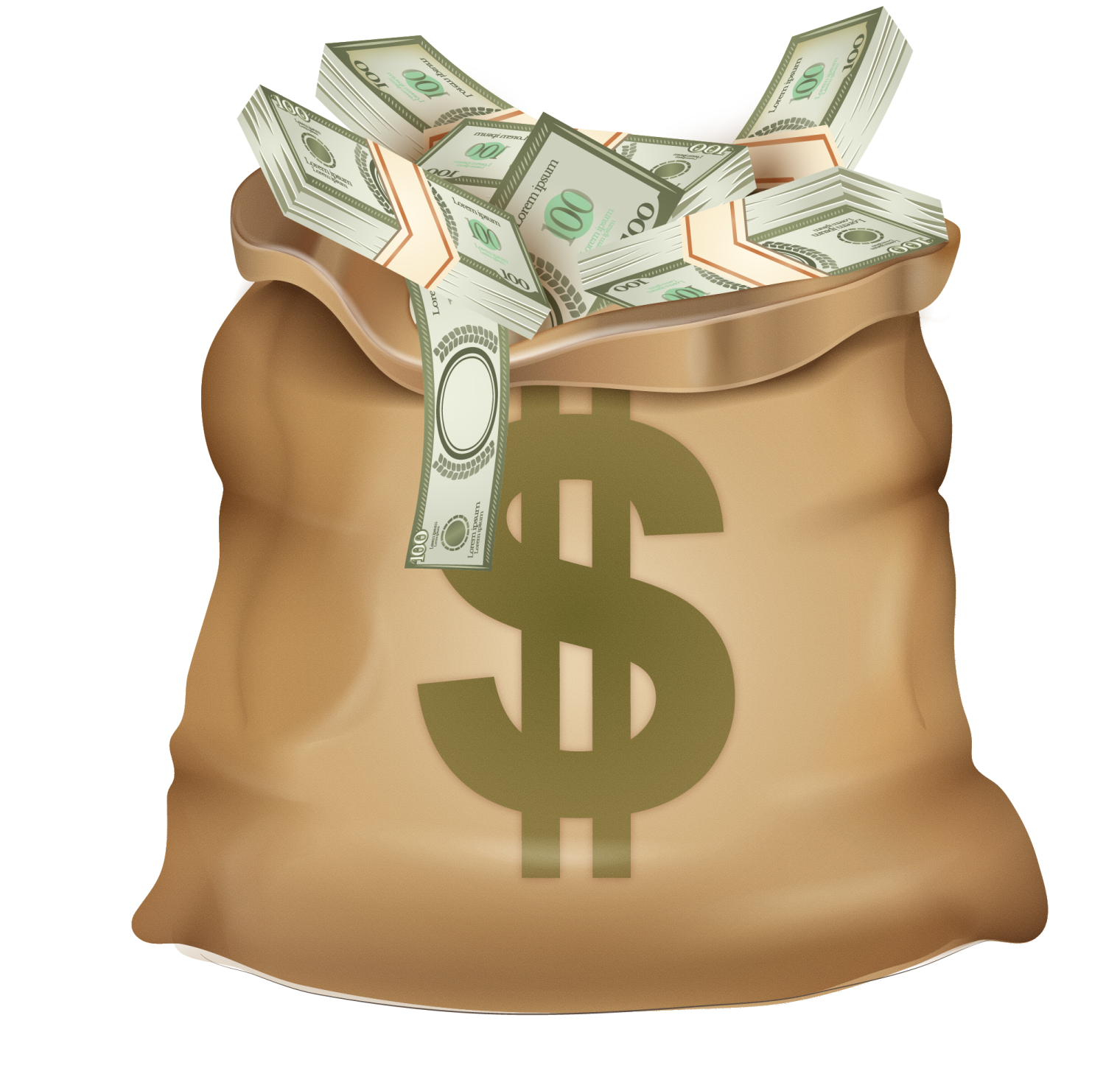 a bag full of money