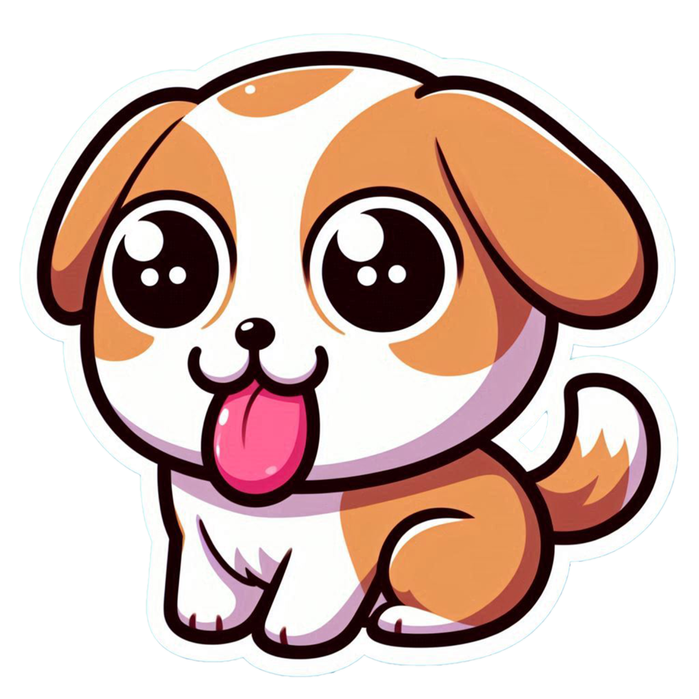 a cartoon dog with its tongue sticking out