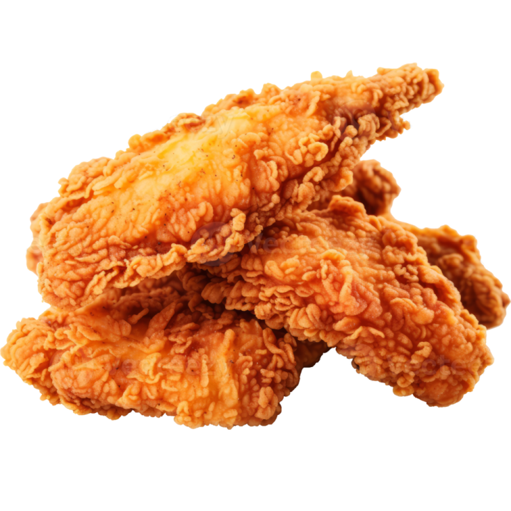 fried chicken on a white background