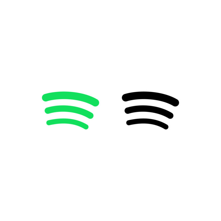 a white background with two black and green symbols