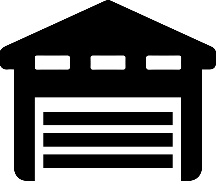 a black and white house icon