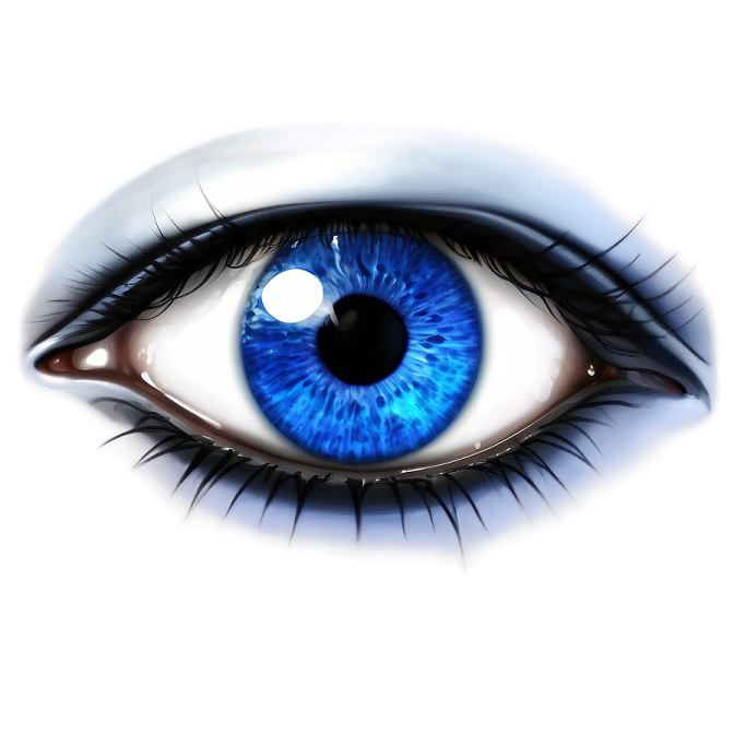 a close up of an eye with blue eyes