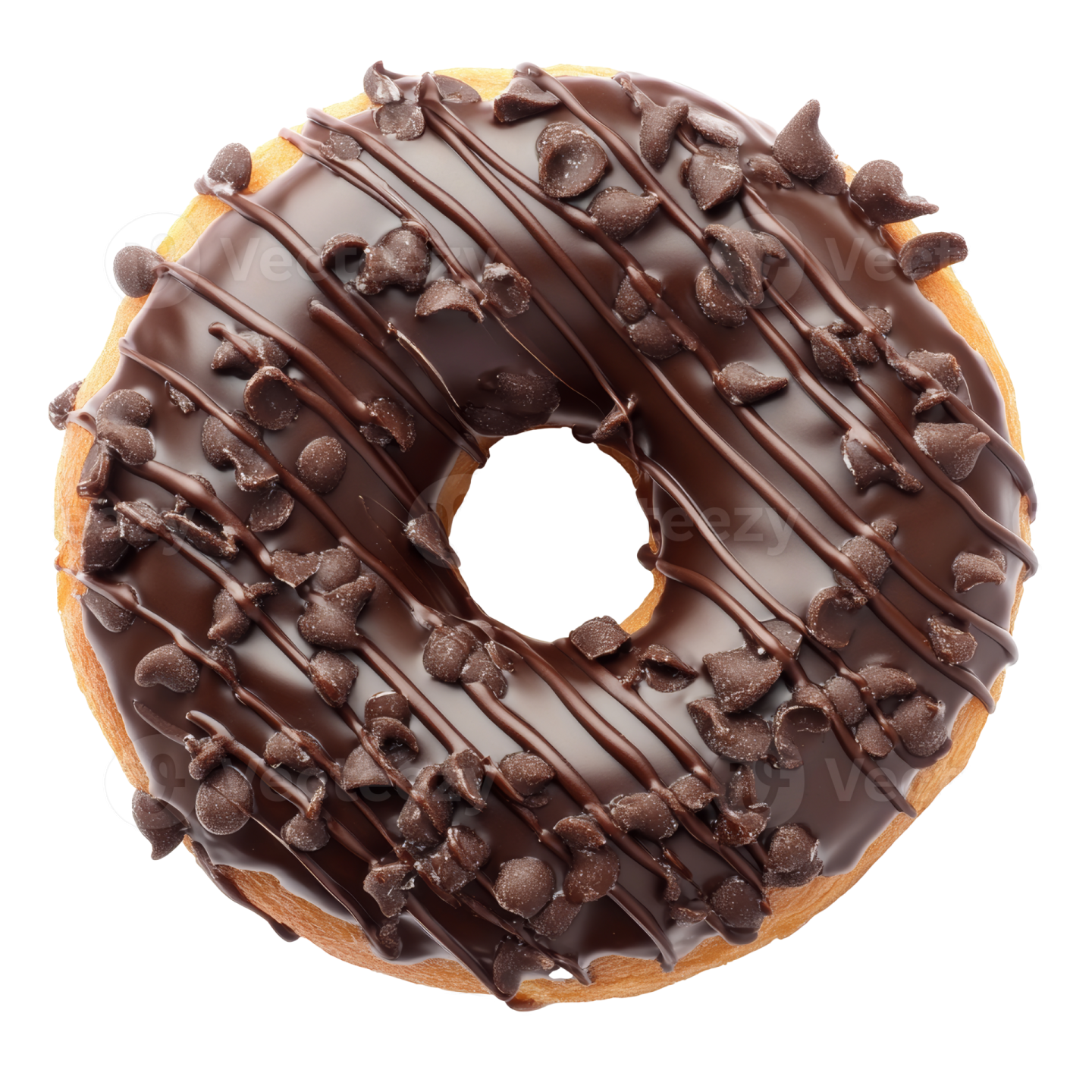 a chocolate covered donut