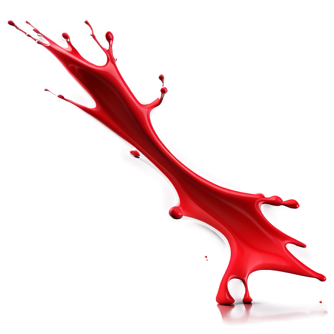 a red liquid splash on a white background