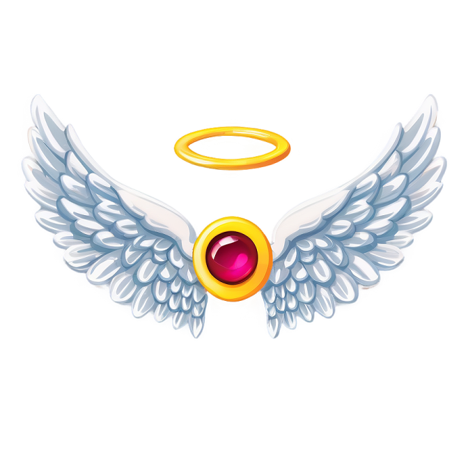 an angel with wings and a halo