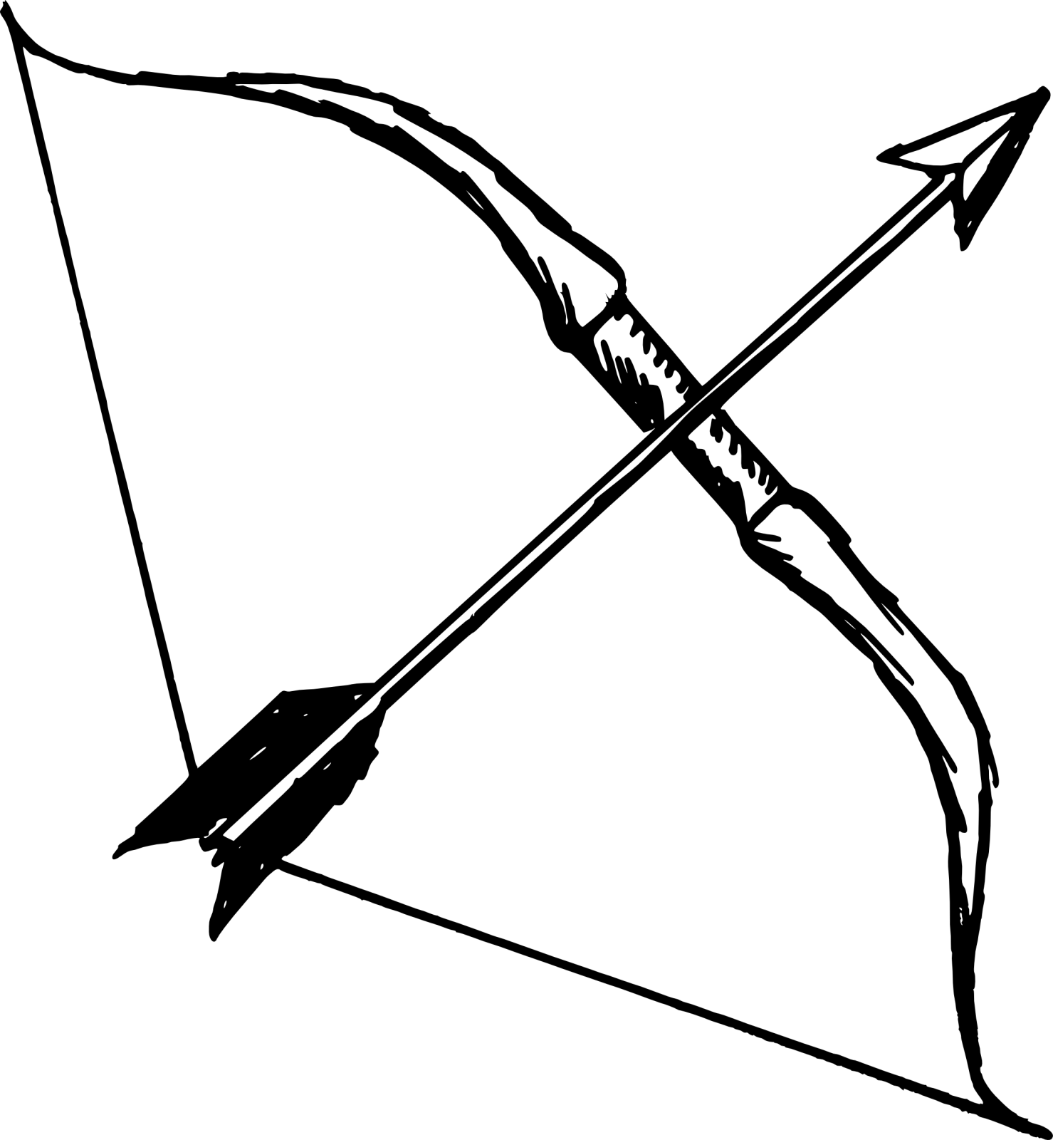 a black and white image of an arrow
