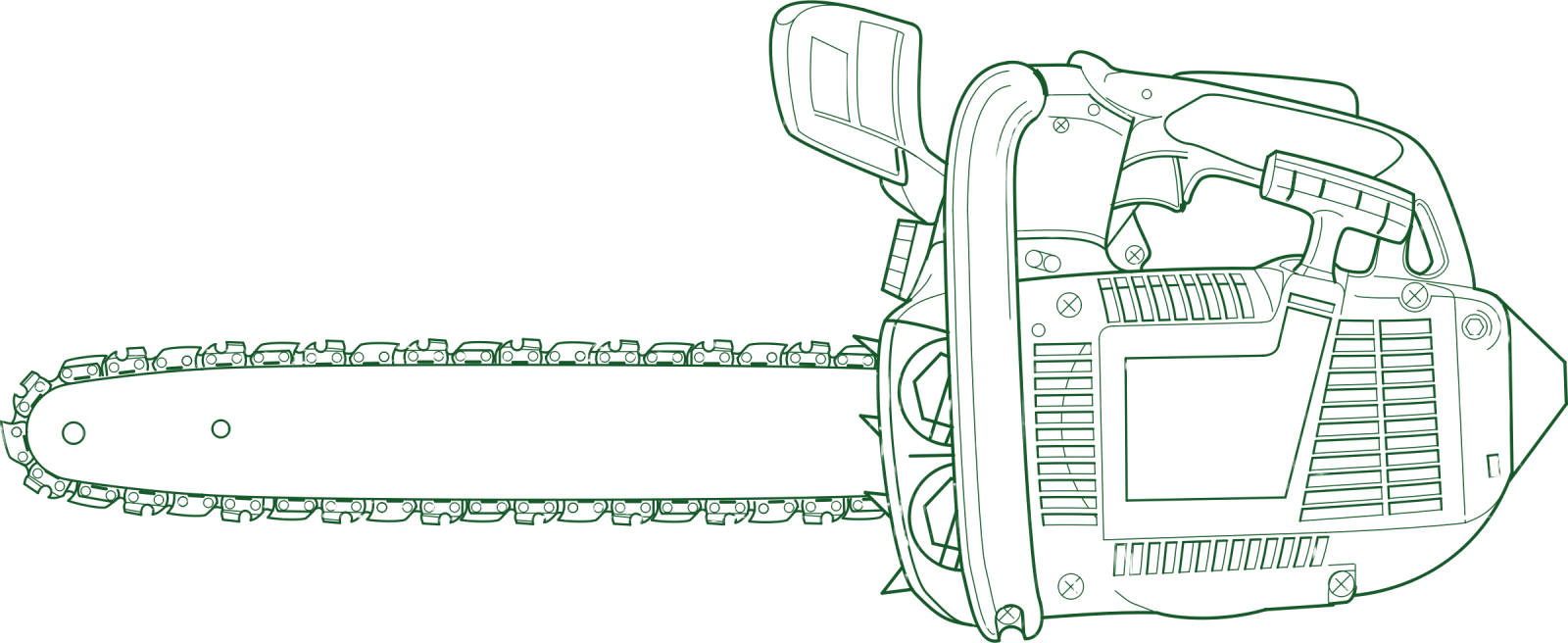 a chainsaw is shown in this drawing