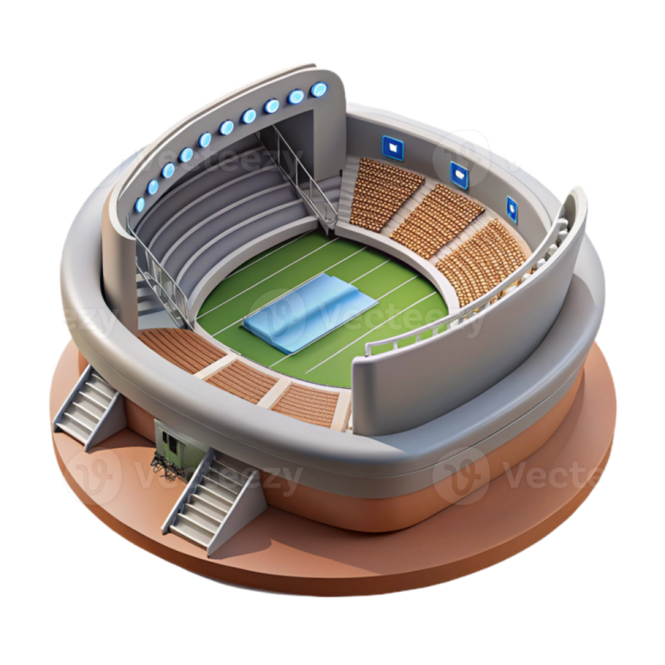 an illustration of a soccer stadium