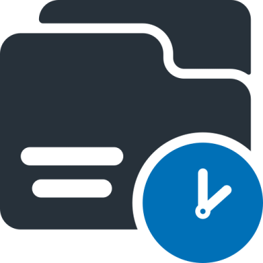 an icon of a car with a clock