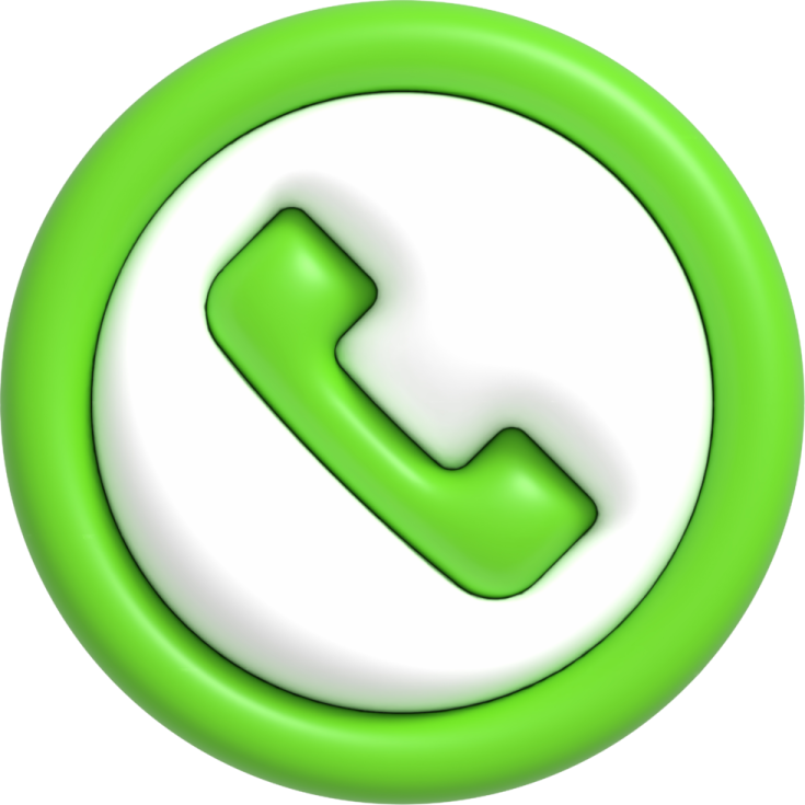 a green phone icon on a white background