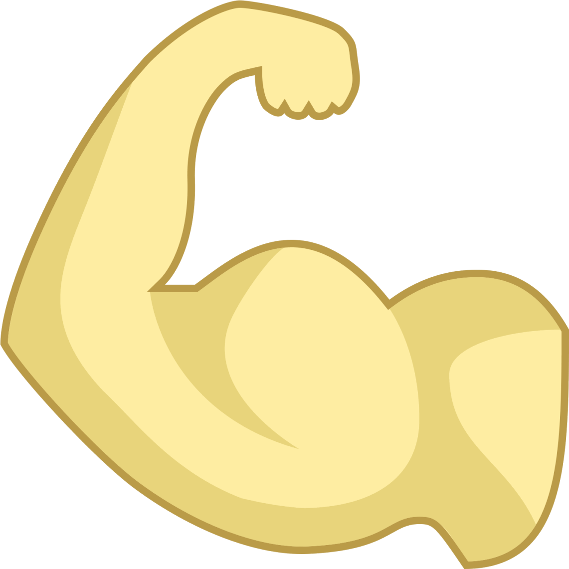 a cartoon drawing of a biceps