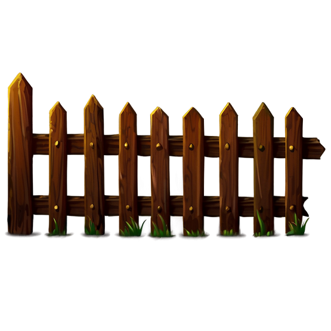a wooden fence on a white background