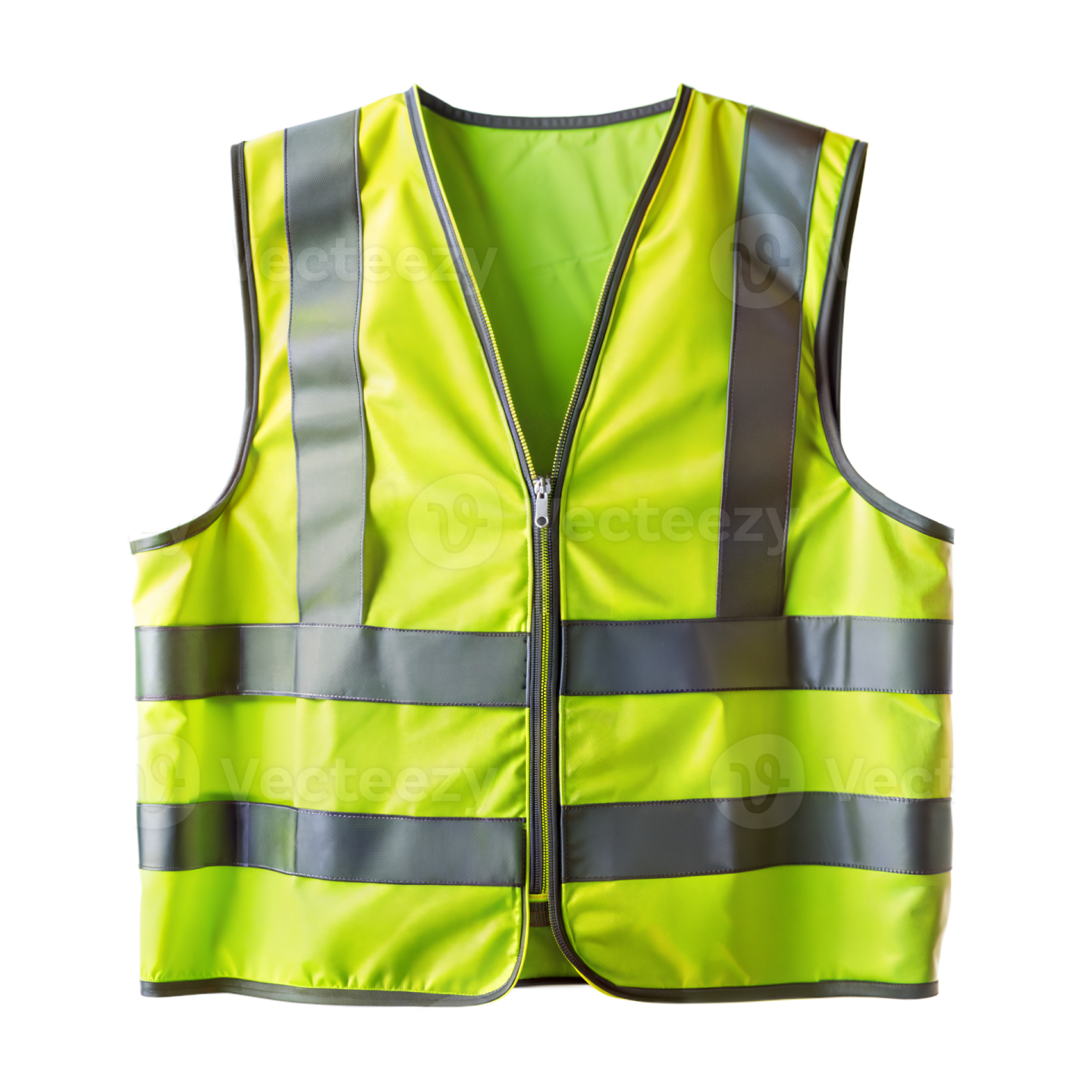a yellow safety vest on a white background