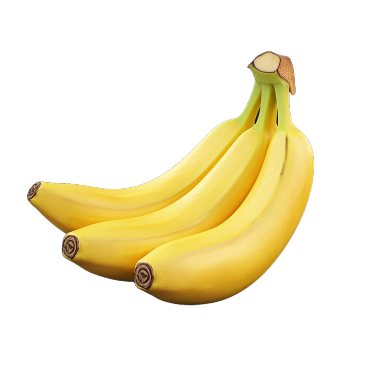 a bunch of bananas on a white background