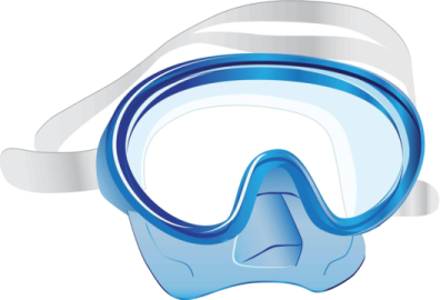 a pair of swimming goggles
