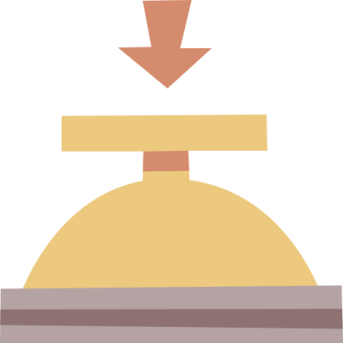 a bell with an arrow pointing up